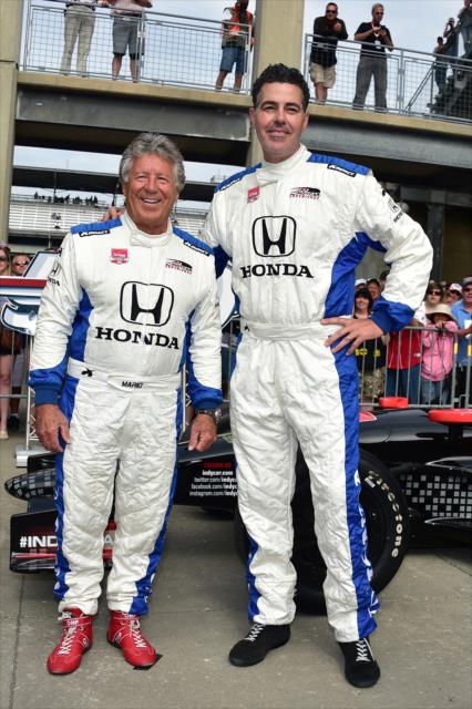 Michael and Mario Andretti at IMS -- Photo by: Chris Owens