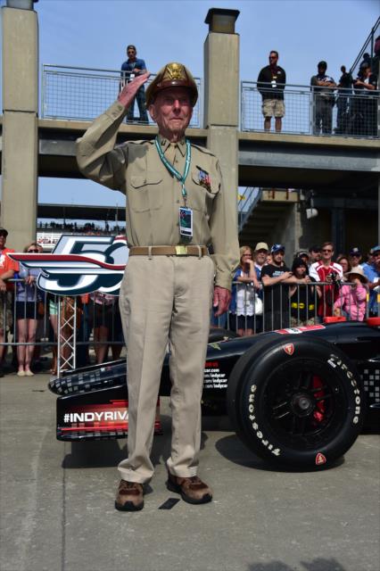 Soldier on Celebrity Red Carpet at IMS -- Photo by: Chris Owens
