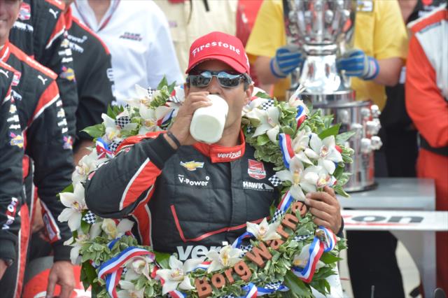 Juan Pablo Montoya wins the 99th running of the Indianapolis 500 -- Photo by: Chris Owens