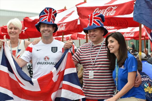 Fans from England at the Indianapolis 500 -- Photo by: Dana Garrett