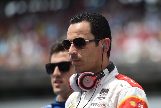 Helio Castroneves at IMS -- Photo by: Eric Anderson