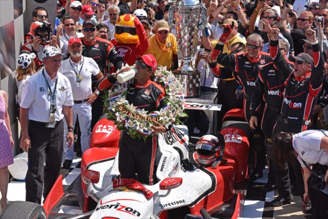 Juan Pablo Montoya wins the Indy 500 -- Photo by: John Cote