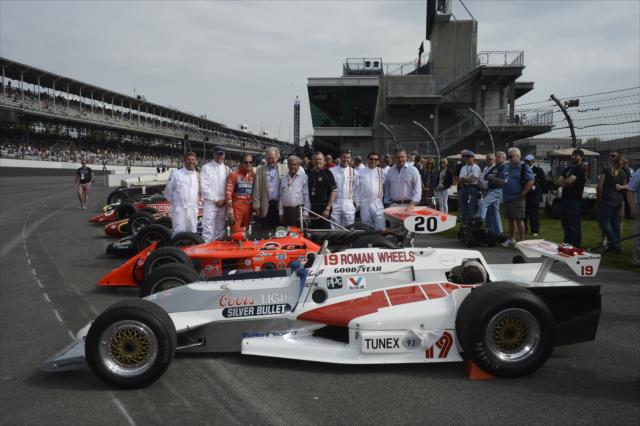 Vintage race cars at IMS -- Photo by: Jim Haines