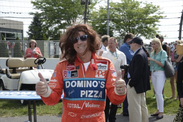Arie Luyendyk dressed as himself from the 90's -- Photo by: Jim Haines