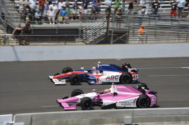 Pippa Mann and Jack Hawksworth on track -- Photo by: Jim Haines