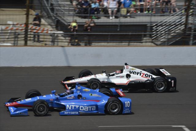 Tony Kanaan and Will Power on track -- Photo by: Jim Haines