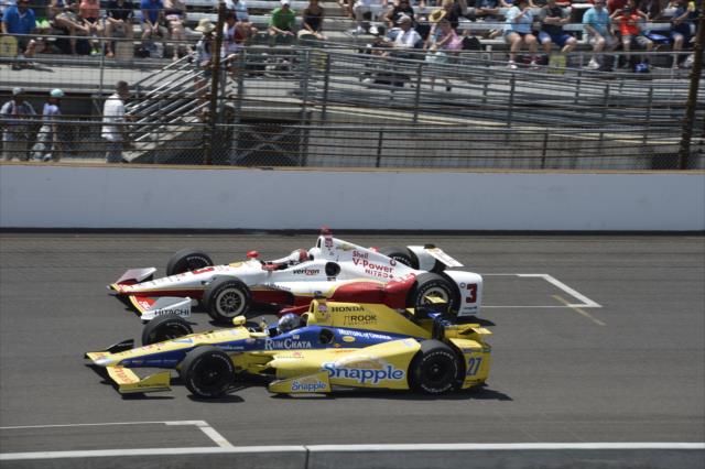 Marco Andretti and Helio Castroneves -- Photo by: Jim Haines