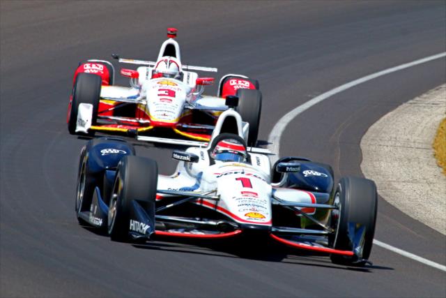 Will Power and Juan Pablo Montoya at Indy 500 -- Photo by: Mike Harding