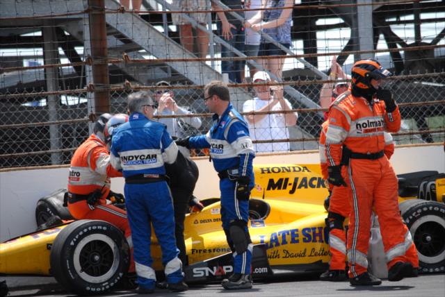 Oriol Servia accident at IMS -- Photo by: Mike Young