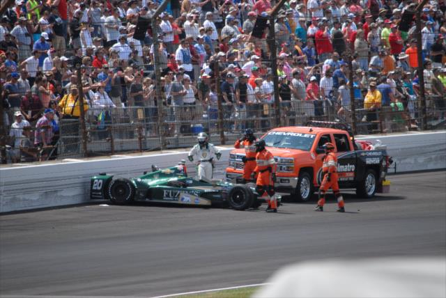 Ed Carpenter accident at IMS -- Photo by: Mike Young