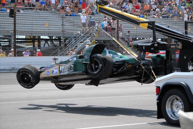 Ed Carpenter accident at IMS -- Photo by: Mike Young