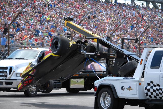 Oriol Servia accident at IMS -- Photo by: Mike Young
