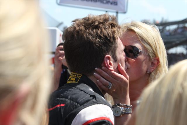 Will Power and wife at IMS -- Photo by: Richard Dowdy