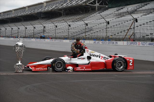 Juan Pablo Montoya wins 99th running of the Indianapolis 500 at the Indianapolis Motor Speedway -- Photo by: Dana Garrett