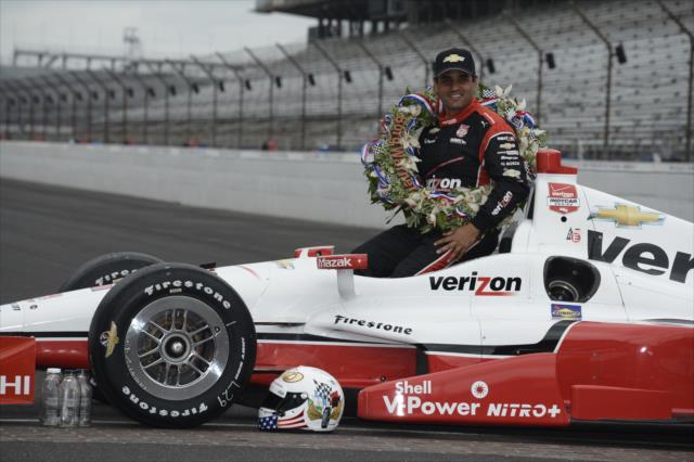 Juan Pablo Montoya wins 99th running of the Indy 500 at the Indianapolis Motor Speedway -- Photo by: Jim Haines