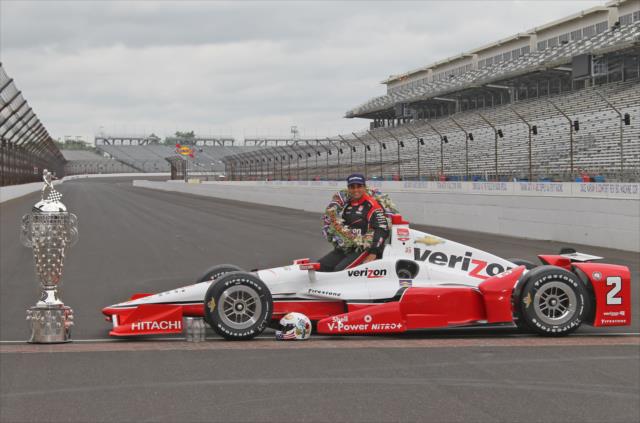 Juan Pablo Montoya wins the 99th running of the Indianapolis 500 at the Indianapolis Motor Speedway -- Photo by: Richard Dowdy