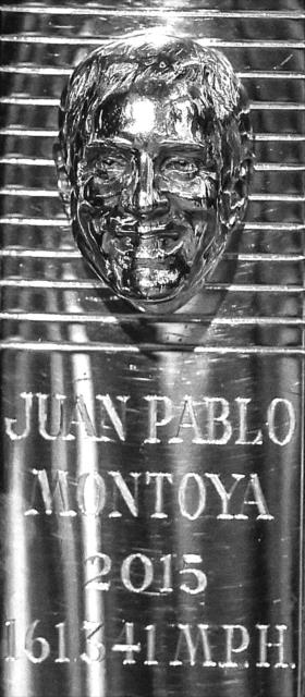 Juan Pablo Montoya's Likeness Unveiled on the Borg-Warner Trophy - Wednesday, December 9, 2015
