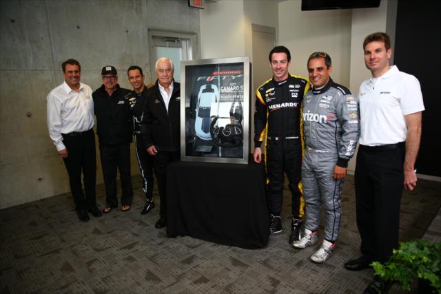 Team Penske during a press conference at IMS -- Photo by: Bret Kelley