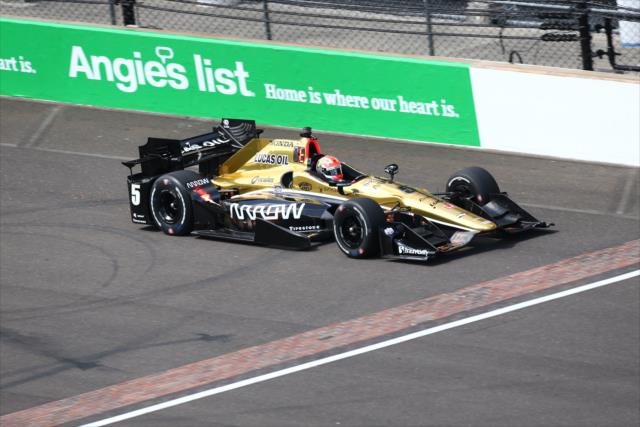 James Hinchcliffe during practice for the Angie's List Grand Prix of Indianapolis -- Photo by: Bret Kelley