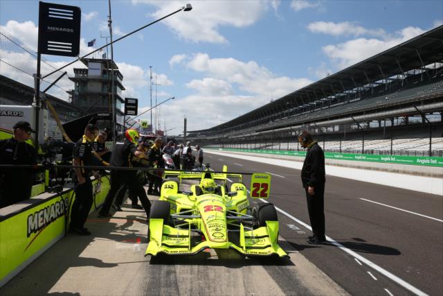 Simon Pagenaud in pit lane during practice for the Angie's List Grand Prix of Indianapolis -- Photo by: Chris Jones