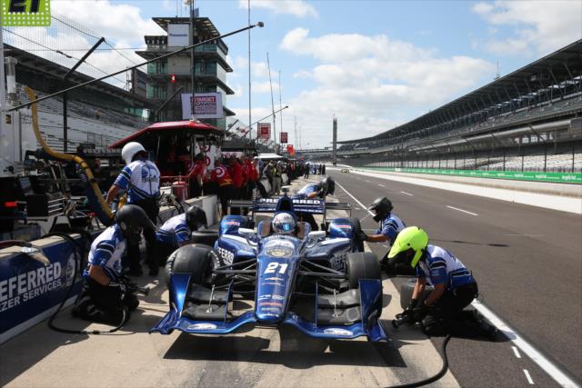 Josef Newgarden in pit lane during practice for the Angie's List Grand Prix of Indianapolis -- Photo by: Chris Jones