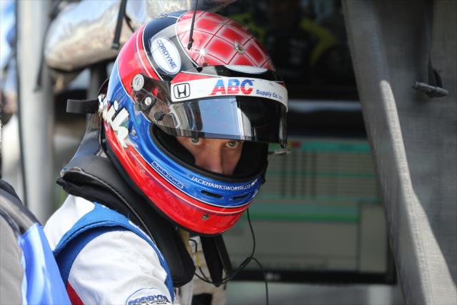Jack Hawksworth focused on the task at hand during the Angie's List Grand Prix of Indianapolis qualifying. -- Photo by: Chris Jones