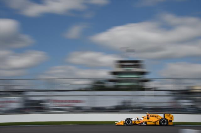 Spencer Pigot qualifying for the Angie's List Grand Prix of Indianapolis at the Indianapolis Motor Speedway -- Photo by: Chris Owens