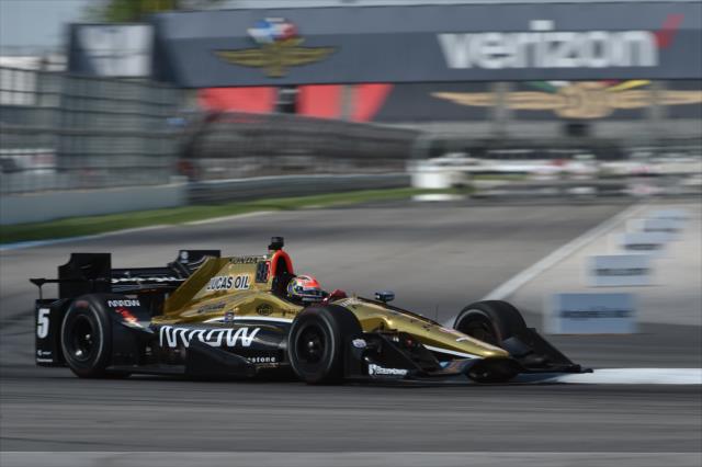 James Hinchcliffe during qualifying for the Angie's List Grand Prix of Indianapolis at the Indianapolis Motor Speedway -- Photo by: Chris Owens