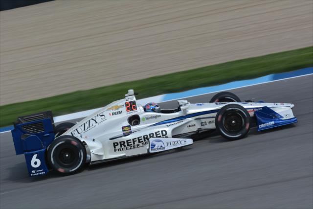 JR Hildebrand during practice for the Angie's List Grand Prix of Indianapolis -- Photo by: Dana Garrett
