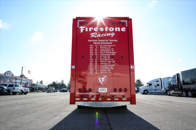 Firestone Racing trailer at IMS -- Photo by: David Yowe