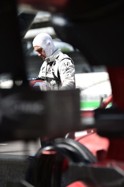 Graham Rahal gets ready for practice at IMS -- Photo by: Eric Anderson