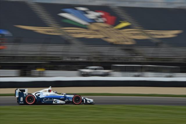 Max Chilton out on the IMS road course for the Angie's List Grand Prix of Indianapolis qualifying. -- Photo by: John Cote