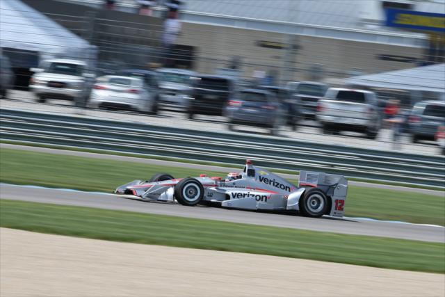 Charlie Kimball during practice for the Angie's List Grand Prix of Indianapolis -- Photo by: Joe Skibinski