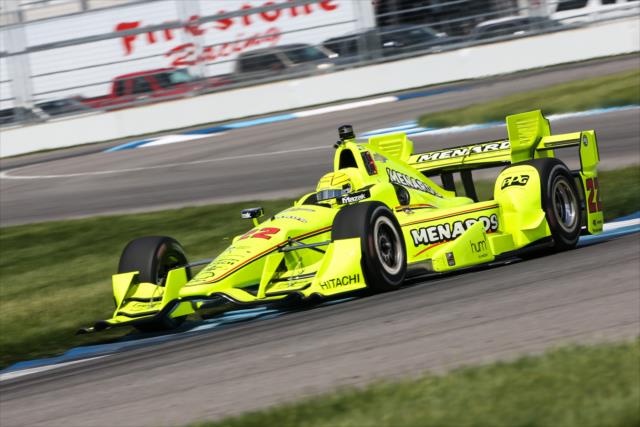 Simon Pagenaud during practice for the Angie's List Grand Prix of Indianapolis -- Photo by: Joe Skibinski