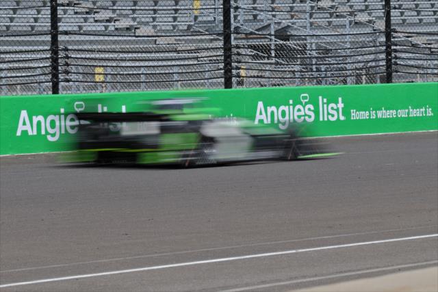Conor Daly streaks down the frontstretch during practice for the Angie's List Grand Prix of Indianapolis -- Photo by: Walter Kuhn