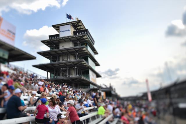 The Panasonic Pagoda during qualifications for the 100th Running of the Indianapolis 500 presented by PennGrade Motor Oil -- Photo by: Chris Owens
