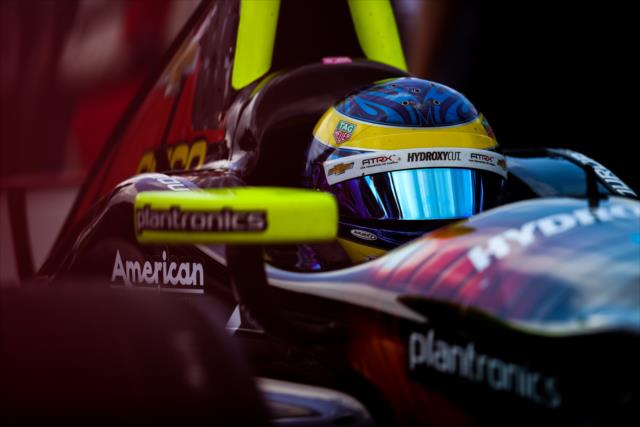 Sebastien Bourdais in his car during qualfications for the 100th Running of the Indy 500 presented by PennGrade Motor Oil -- Photo by: David Yowe