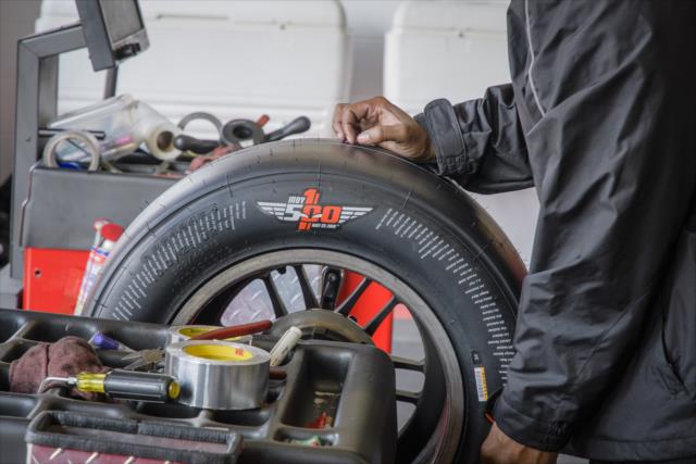 Firestone tires receiving inspection at IMS -- Photo by: Forrest Mellott