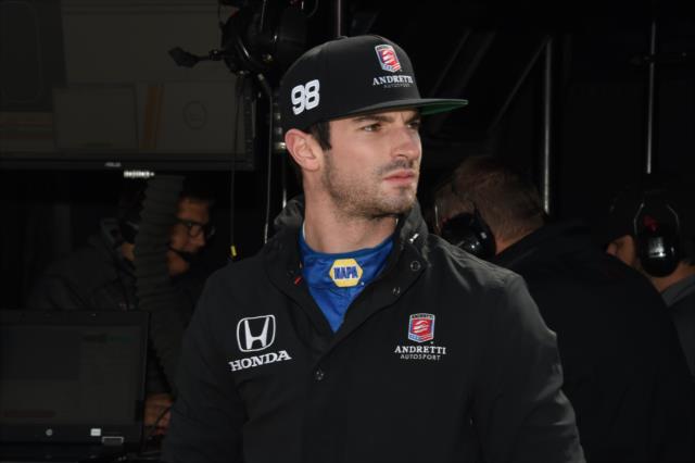 Alexander Rossi in pit lane during qualifications for the 100th Running of the Indy 500 presented by PennGrade Motor Oil -- Photo by: Jim Haines