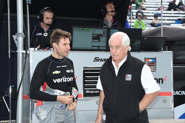 Will Power with Roger Penske during qualifications for the 100th Running of the Indy 500 presented by PennGrade Motor Oil -- Photo by: Jim Haines