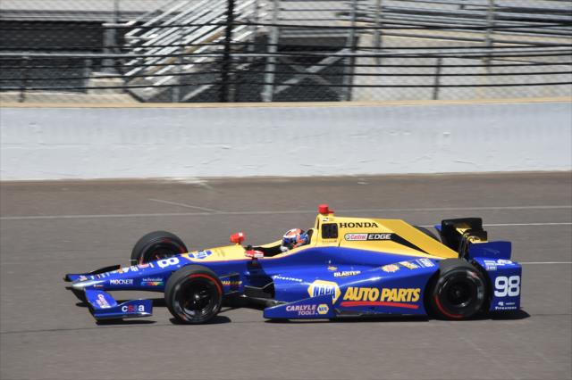 Alexander Rossi on track during qualifications for the 100th Running of the Indy 500 presented by PennGrade Motor Oil -- Photo by: Jim Haines