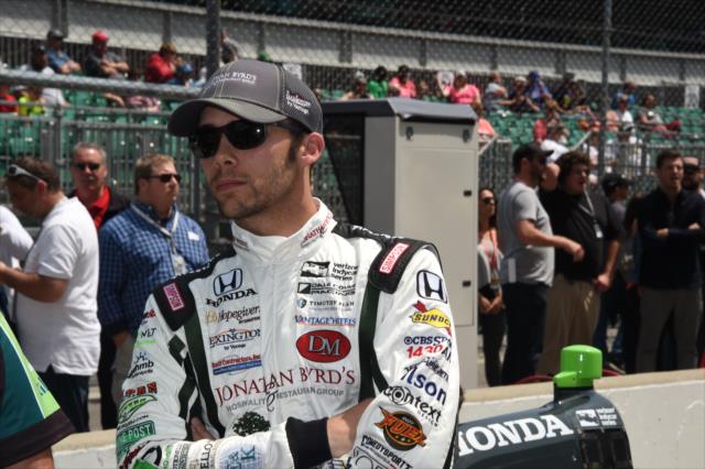 Bryan Clauson in pit lane during qualifications for the 100th Running of the Indy 500 presented by PennGrade Motor Oil -- Photo by: Jim Haines