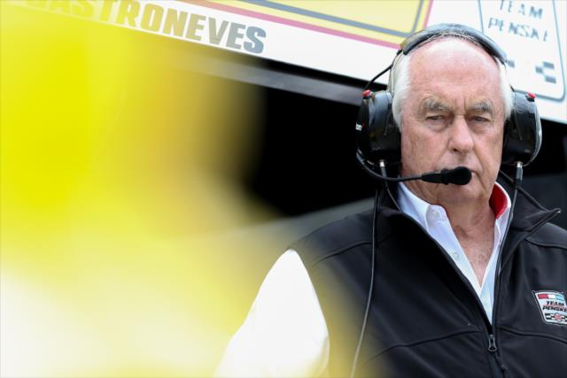 Roger Penske in his team's during qualifications for the 100th Running of the Indy 500 presented by PennGrade Motor Oil -- Photo by: Joe Skibinski