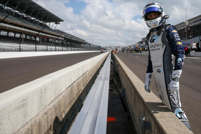 Max Chilton watches on during qualifications for the 100th Running of the Indy 500 presented by PennGrade Motor Oil -- Photo by: Joe Skibinski