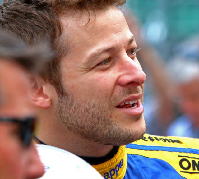 Marco Andretti in pit lane during qualfications for the 100th Running of the Indy 500 presented by PennGrade Motor Oil -- Photo by: Mike Harding