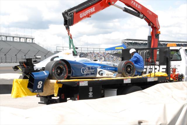 Max Chilton's wrecked car at IMS -- Photo by: Mike Young