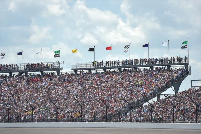 Fans fill the stands for the 100th Running of the Indy 500 presented by PennGrade Motor Oil -- Photo by: Chris Owens