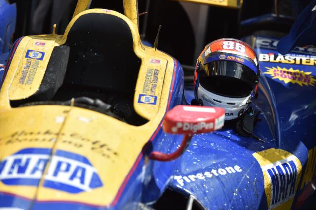 Alexander Rossi's car in victory circle after winning the 100th Running of the Indianapolis 500 presented by PennGrade Motor Oil -- Photo by: Chris Owens
