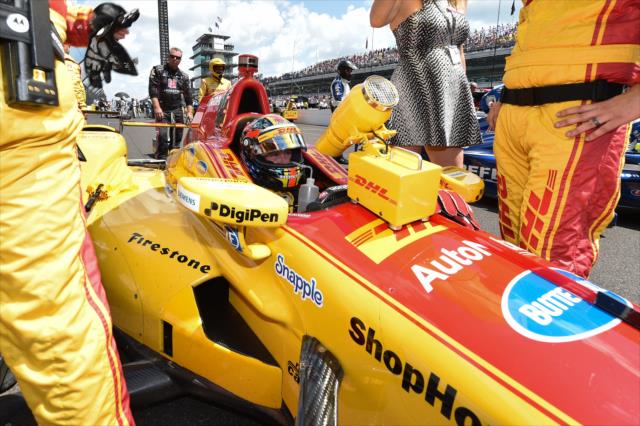 Ryan Hunter-Reay on the grid prior the 100th Running of the Indy 500 presented by PennGrade Motor Oil -- Photo by: Chris Owens