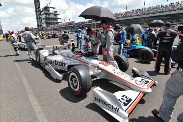 Will Power on the grid prior the 100th Running of the Indy 500 presented by PennGrade Motor Oil -- Photo by: Chris Owens